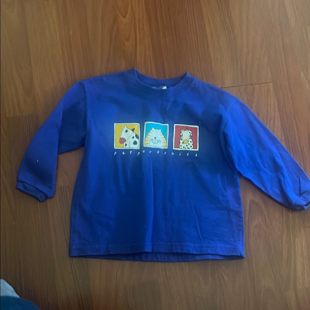 Blue Kids Shirt with Animal Graphics
